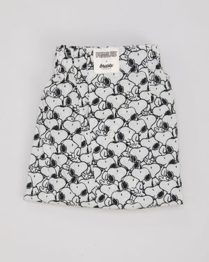 Peanuts B&W Cotton Boxers Ecru