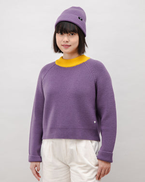 Waterfront Cropped Wool Sweater Orchid