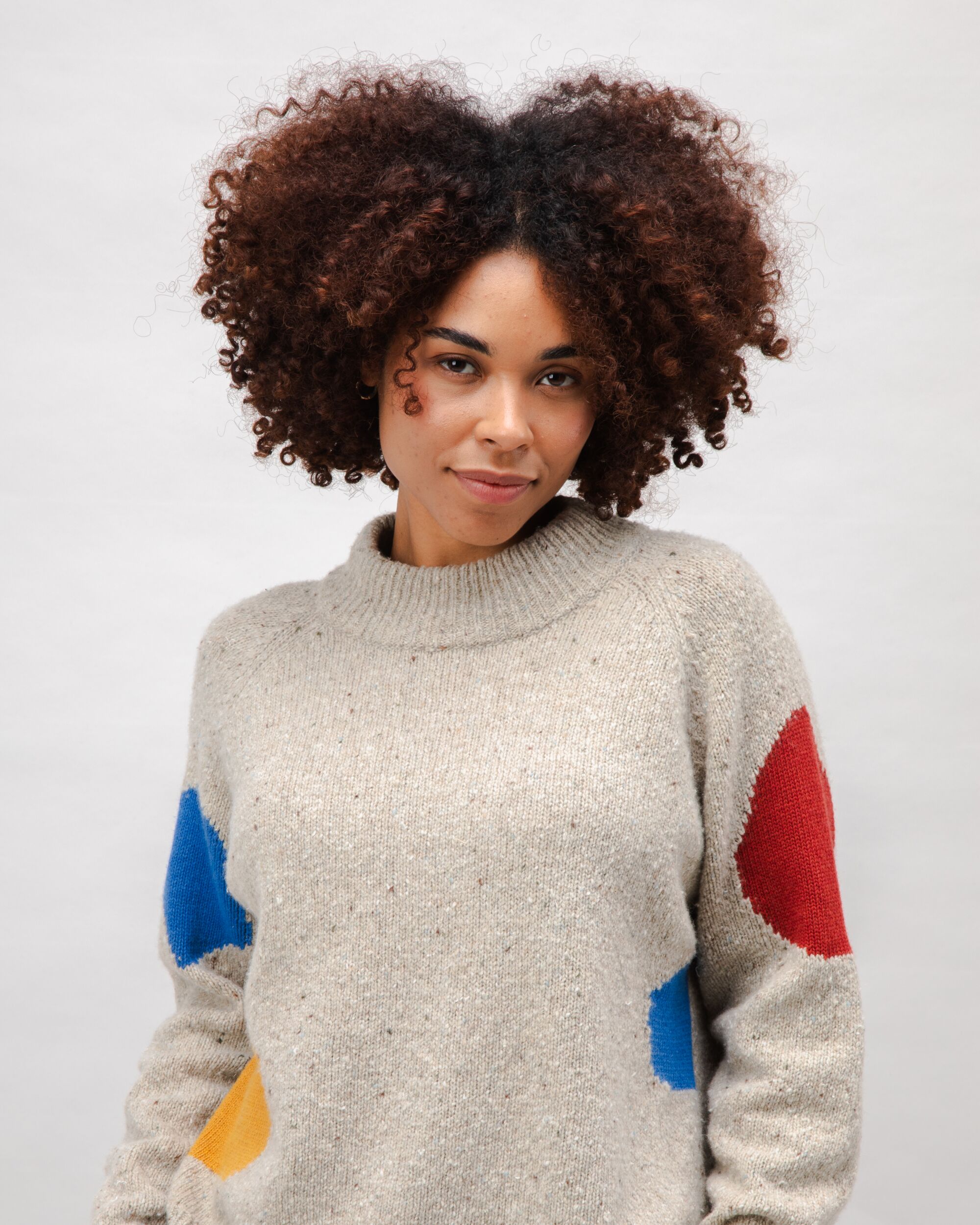 Perkins Raglan Wool Sweater Multicolor