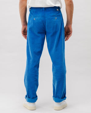 Corduroy Pleated Chino Pants Blue