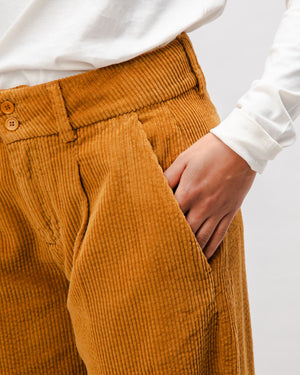 Corduroy Pleated Pants Camel