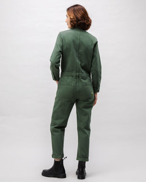 Cotton Twill Boiler Suit Green